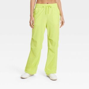JoyLab -  Women's Mid-Rise Parachute Pants Relaxed Fi Yellow